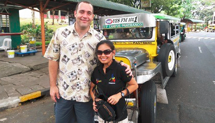 KYLE & JOAN BARTHOLOMEW ON THE UNIVERSITY OF THE PHILIPPINES CAMPUS IN METRO MANILA!